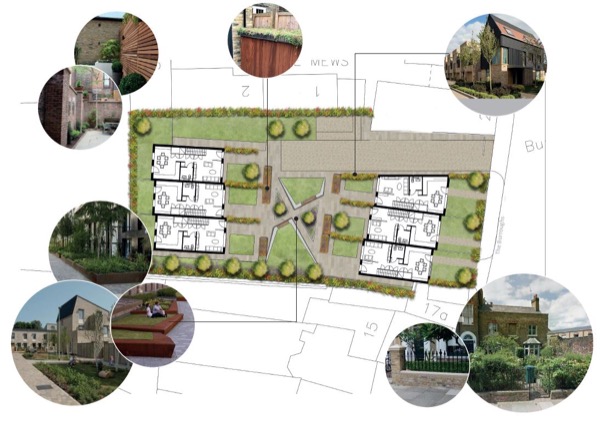 27 Illustrative landscape plan of redeveloped The Burroughs Car Park